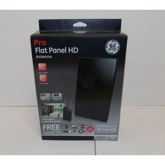 GE Pro Flat Panel HD Digital TV Antenna 30 MILE for TV or Converter Box - Picture 1 of 1